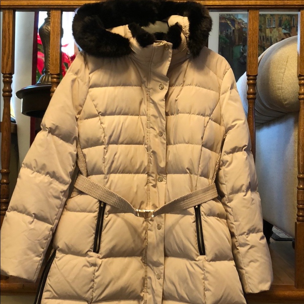 Mid-length Down Puffer Coat, Sz XL